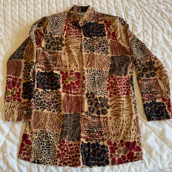 Bfa Classics Jackets & Blazers - BFA Classics Womens 12 Animal Print Jacket Frog Closure Made USA Safari Vintage